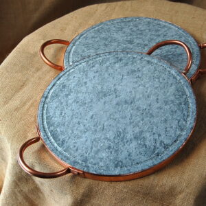 Bistecchiera in pietra ollare rotonda diametro 40 cm